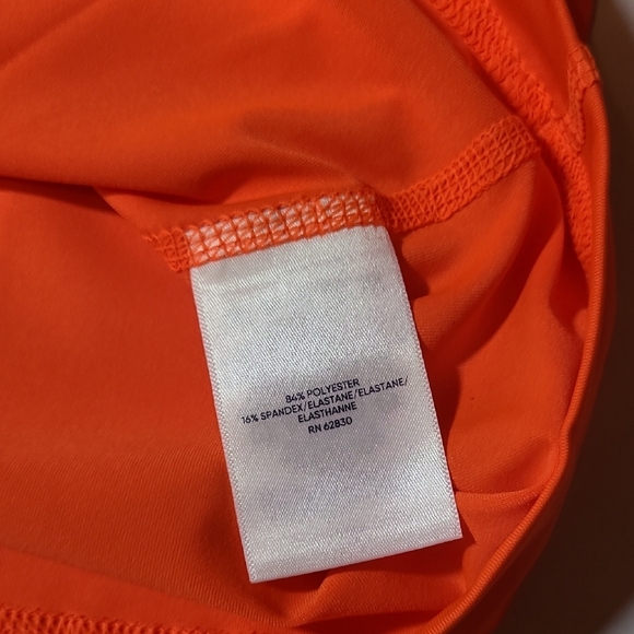 Lands' End Orange/Blue Colorblock Swimshirt XL Husky 14H-16H NWOT Rashguard - Picture 4 of 9